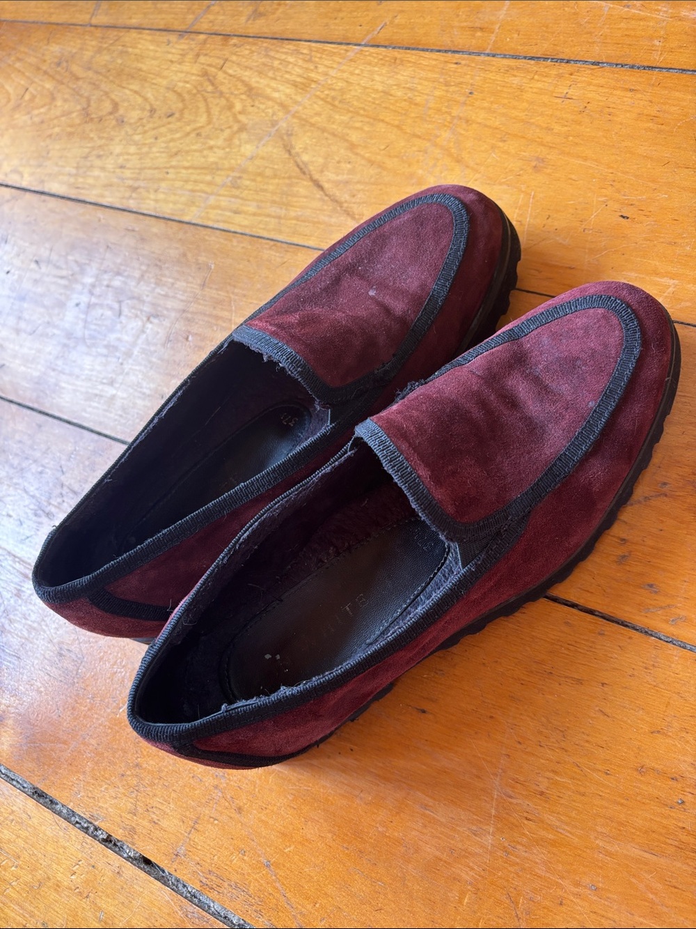 Burgundy Slip-On Loafers
